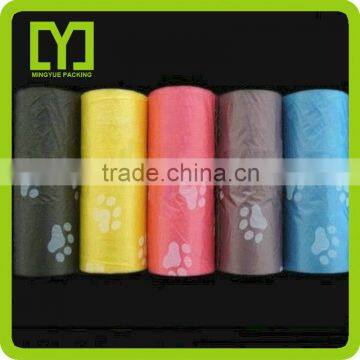 YiWu Biodegradable custom printring plastic dog poop bags on roll