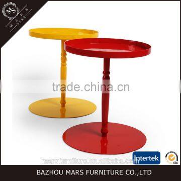 colorful metal l shaped sofa with corner table