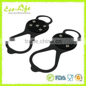 1 Pair Anti-Slip Silicone Shoe Cover, Mountain Climbing Crampons, Snow Ice Grippers photo-2