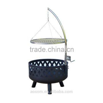 Outsunny 24" Round Barbecue Grill Fire Pit