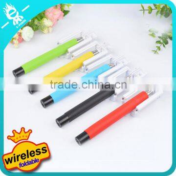 2015 new Mini Foldable Bluetooth Selfie Stick Wireless Selfie Stick, Monopod Selfie-stick with bluetooth shutter button