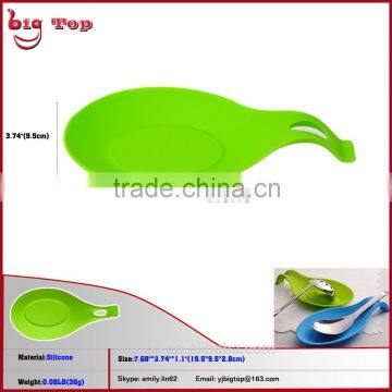 BT0116 Wholesale Spoon Rest Silicone Spoon Rest Heat resistant For Resting Kitchen Utensil