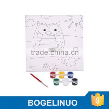 20x20cm Kids Canvas Painting Set With Acrylic Paint and Brush