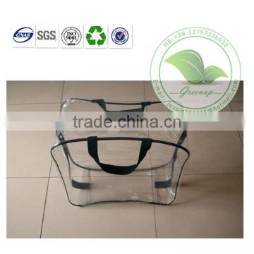 2014 New Pattern Transparent PVC Tote Bag With Zipper For Sale