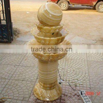 Marble onyx stone fountain