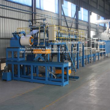 Continuous pu sandwich panel machine