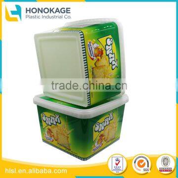 PP Plastic Packaging Box for Cake And Biscuit, Storage Container with Lid