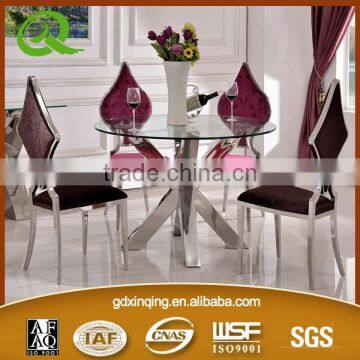 TH383 2017 Hot Sale stainless steel dining table and chair set