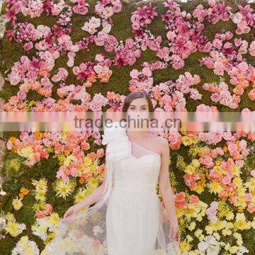 wholesale various artificial silk flower stage backdrop wall flower wall