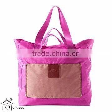 Large shopping bag with zipper fashion customized non woven tote bag