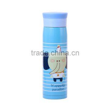 Supply Creative fashion Cartoon stainless steel thermos cup / cold reserving cup (600ml) --Blue elephant