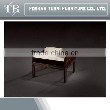 Unique Design Natural Travertine Wooden Coffee Table Set photo-6