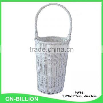Handmade Tall Home Natural Corner Wicker Umbrella Basket photo-4