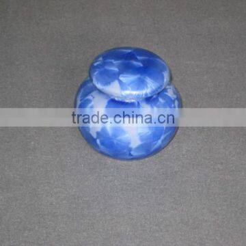 Chinese small glazed ceramic urns for ashes