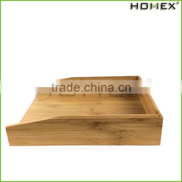 Eco-friendly bamboo a4 paper tray/ letter tray Homex-BSCI