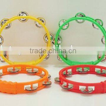 Hand bell for school Hand Bell Toy New Design Tambourine Colorful timbrel