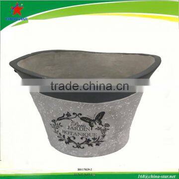 modern indoor pots and planters oval Concrete Planter