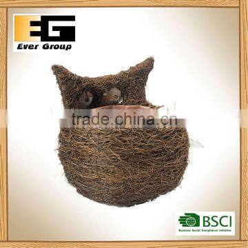 Natural Rattan Handmade Bird Shape For Garden Planting Planter photo-4