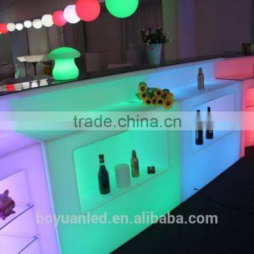 Outdoor Design Modern LED Illuminated Bar Counter Plastic