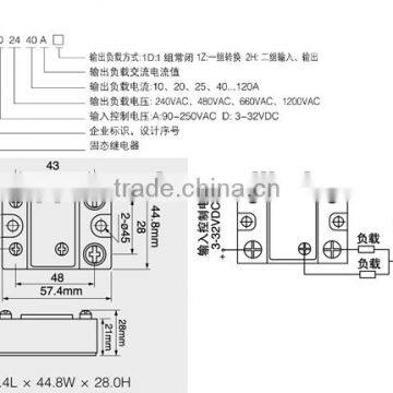 Single Phase 1 Group Conversion Type Solid State Relay YHD2410A-1Z Normally Open Normally Closed Type photo-2
