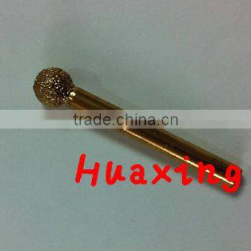 Vacuum brazed diamond carving burrs gold coated Ti