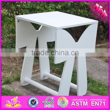 2016 new design white wooden kids play table for study W08G183