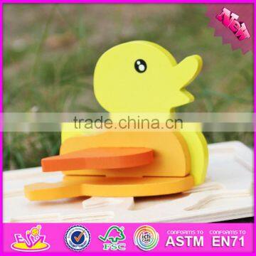 2017 New Product Funny 3d Duck Children Wooden Animal Puzzles for Toddlers W14G043 photo-5
