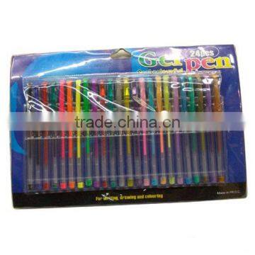 24 COLORS GEL PEN and GOOD QUALITY IN BLISTER CARD