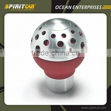 Fashion Design Red Leather Aluminium Alloy Gear Shift Knob