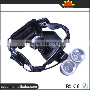 Multifunctional 2000 Lumens 2 LED T6 Adjustable Ultral Bright Headlamp Flashlight Bicycle Light Headlamp photo-5