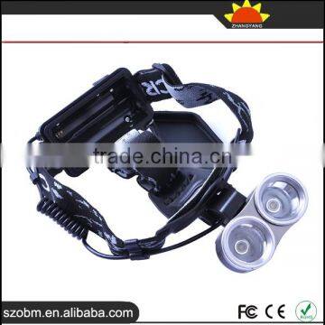 Multifunctional 2000 Lumens 2 LED T6 Adjustable Ultral Bright Headlamp Flashlight Bicycle Light Headlamp photo-5