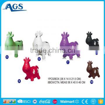 6 colors inflatable cow pvc toy animal for you selection