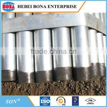 Hot dipped galvanized threaded carbon steel welded pipe
