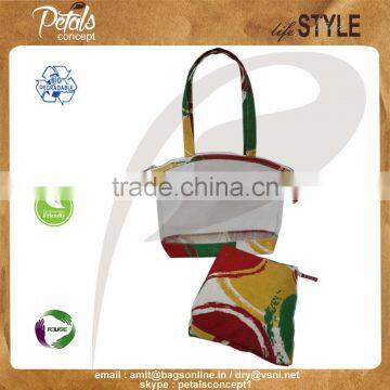 See Through PVC / PP Laminated Jute Bag With Pouch photo-5
