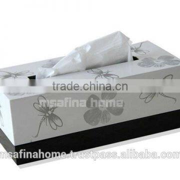 Rectangle lacquer tissue box