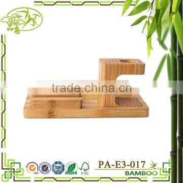 Aonong Bamboo Watch Stand & Cell Phone Charging Station Bamboo Holder photo-4