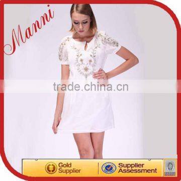 2014 white evening sequins beaded luxurious dresses