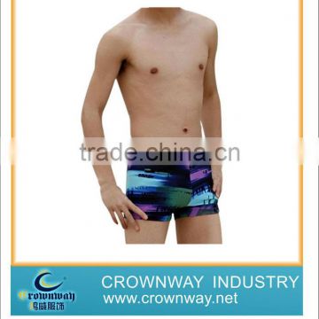 Sublimation Colours Mens Swimwear / Fashion Sexy Swiming Trunks