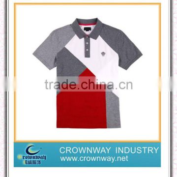 Embroidery polo shirt with joint stitching