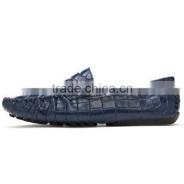 China Brand Crocodile Leather Casual Shoes Sample for Men, High Quality Male Peas Shoes Casual Fashion for Men photo-3