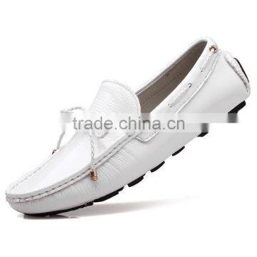 High Quality Adults Glazed Leather Shoes Sample for Male, Men Casual Shoes Putent Leather Made in Jinjiang Factory photo-2
