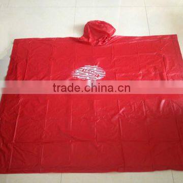 Red Waterproof Reusable PVC Poncho photo-2