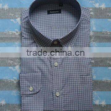 2014mens small check shirts with long sleeves and one chest pocket MC03