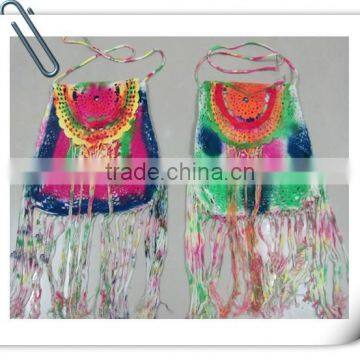 2015 New Latest Fashion Retro Classical Ladies Shoulder Bag With Tassels Handmade Braided Cotton Rope photo-3