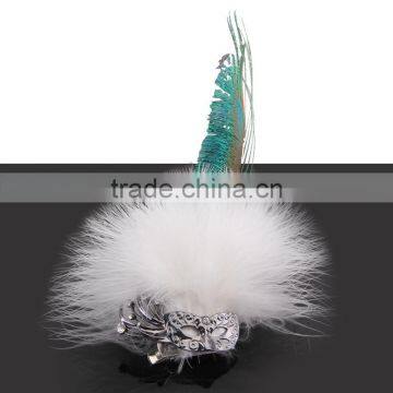 Mask Feather Brooches Fashion Jewelry Bohemian Style Alloy Brooch With Crystals photo-2