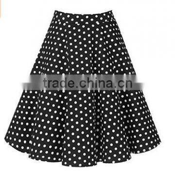 2017 Girls Long Dresses Women's Pleated Vintage Skirts Floral Print Casual Midi Skirt photo-5