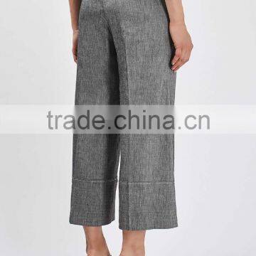 Ladies New Style Capri Wide Leg Formal Office Style Fashion Linen Dress Shirt Coat Pants photo-2