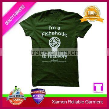 100% ring spun cotton t-shirt printing