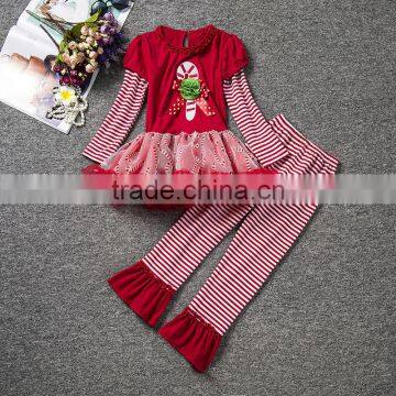 Newest Cotton Girls Clothing Sets Christmas Children Suits Leisure Kids Clothes photo-2