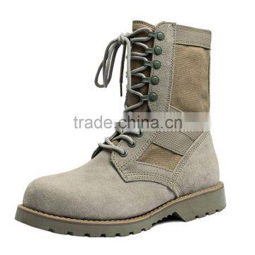 2016 Best Selling Comfortable Yellow Sand Leather Military Boot Tactical Boots photo-3